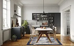 Wilton-tæppe - Peri (blå/multi)