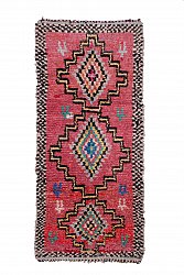 Marokkansk berber tæppe Boucherouite 285 x 130 cm