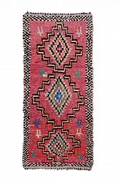 Marokkansk berber tæppe Boucherouite 285 x 130 cm