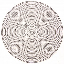 Rundt tæppe - Brussels Weave (grå)