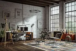 Wilton-tæppe - Siliana (blå)