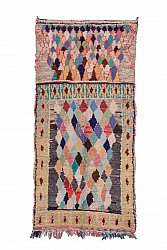 Marokkansk berber tæppe Boucherouite 255 x 115 cm