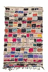 Marokkansk berber tæppe Boucherouite 230 x 135 cm