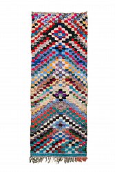 Marokkansk berber tæppe Boucherouite 290 x 105 cm