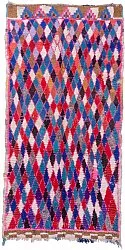 Marokkansk berber tæppe Boucherouite 220 x 110 cm