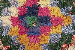 Marokkansk berber tæppe Boucherouite 215 x 170 cm