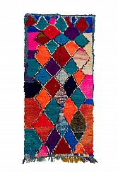 Marokkansk berber tæppe Boucherouite 225 x 110 cm