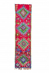 Marokkansk berber tæppe Boucherouite 335 x 85 cm