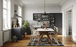 Wilton-tæppe - Lefkada (sort/multi)