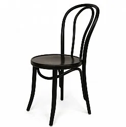 Stol - Bistro (træ/sort) - 2 stk