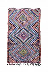 Marokkansk berber tæppe Boucherouite 230 x 135 cm