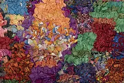 Marokkansk berber tæppe Boucherouite 210 x 150 cm