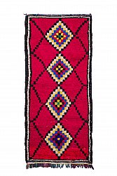 Marokkansk berber tæppe Boucherouite 310 x 145 cm