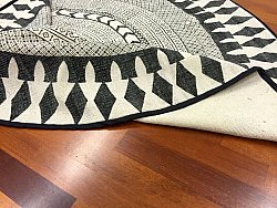 Runde tæpper - Marrakech (rund) (sort/grå/hvid)