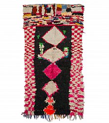 Marokkansk berber tæppe Boucherouite 200 x 100 cm