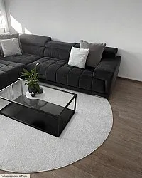 Rund tæppe - Sunayama (hvid)