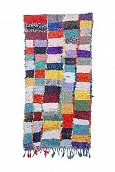 Marokkansk berber tæppe Boucherouite 250 x 120 cm