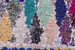 Marokkansk berber tæppe Boucherouite 225 x 135 cm