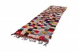 Marokkansk berber tæppe Boucherouite 380 x 105 cm