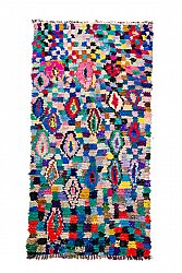 Marokkansk berber tæppe Boucherouite 135 x 265 cm