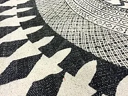 Runde tæpper - Marrakech (rund) (sort/grå/hvid)