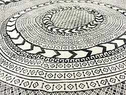 Runde tæpper - Marrakech (rund) (sort/grå/hvid)