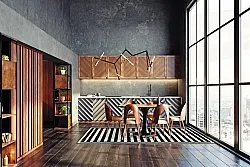 Wilton-tæppe - Develi (sort/hvid)