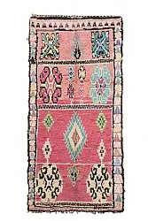 Marokkansk berber tæppe Boucherouite 240 x 105 cm