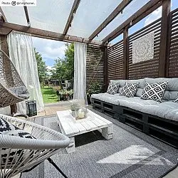 Tæpper til indendørs/udendørs brug - Alta (antracit)