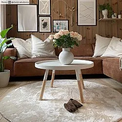 Runde tæpper - Aranga Super Soft Fur (beige)