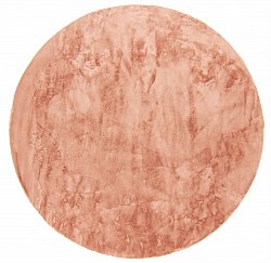 Runde tæpper - Aranga Super Soft Fur (lyserød)