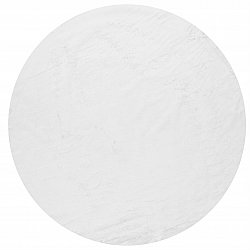 Runde tæpper - Aranga Super Soft Fur (hvid)