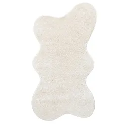Asymmetrisk Bølget Ryatæppe - Aranga Super Soft Fur (beige)