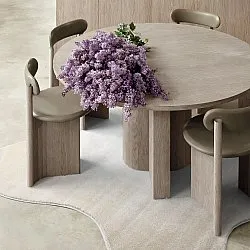 Asymmetrisk Bølget Ryatæppe - Aranga Super Soft Fur (beige)