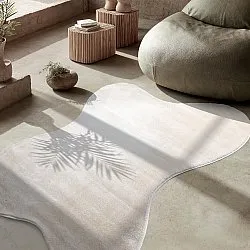 Asymmetrisk Bølget Ryatæppe - Aranga Super Soft Fur (beige)