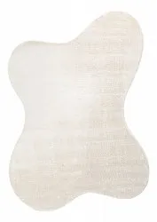 Asymmetrisk Bølget Ryatæppe - Aranga Super Soft Fur (beige)