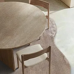 Asymmetrisk Bølget Ryatæppe - Aranga Super Soft Fur (brun)