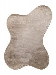 Asymmetrisk Bølget Ryatæppe - Aranga Super Soft Fur (brun)