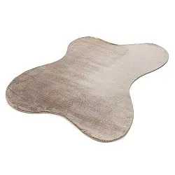 Asymmetrisk Bølget Ryatæppe - Aranga Super Soft Fur (brun)