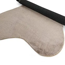 Asymmetrisk Bølget Ryatæppe - Aranga Super Soft Fur (brun)