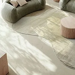 Asymmetrisk Bølget Ryatæppe - Aranga Super Soft Fur (lysegrøn)