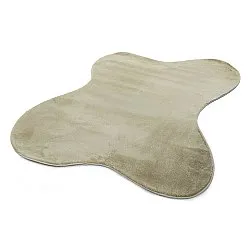 Asymmetrisk Bølget Ryatæppe - Aranga Super Soft Fur (lysegrøn)