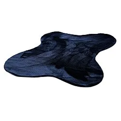 Asymmetrisk Bølget Ryatæppe - Aranga Super Soft Fur (mørkeblå)