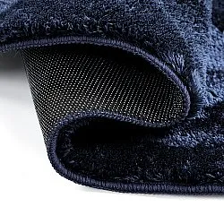 Asymmetrisk Bølget Ryatæppe - Aranga Super Soft Fur (mørkeblå)