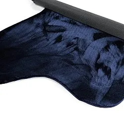 Asymmetrisk Bølget Ryatæppe - Aranga Super Soft Fur (mørkeblå)