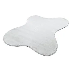 Asymmetrisk Bølget Ryatæppe - Aranga Super Soft Fur (hvid)