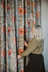 Bomuldsgardin - Poppy (beige)