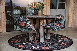 Rundt tæppe - Poppy (sort)