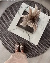 Runde tæpper - Avafors Wool Bubble (brun)