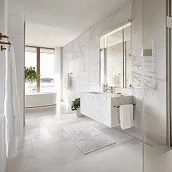 Badeværelsesmåtte - Bella (lysegrå)